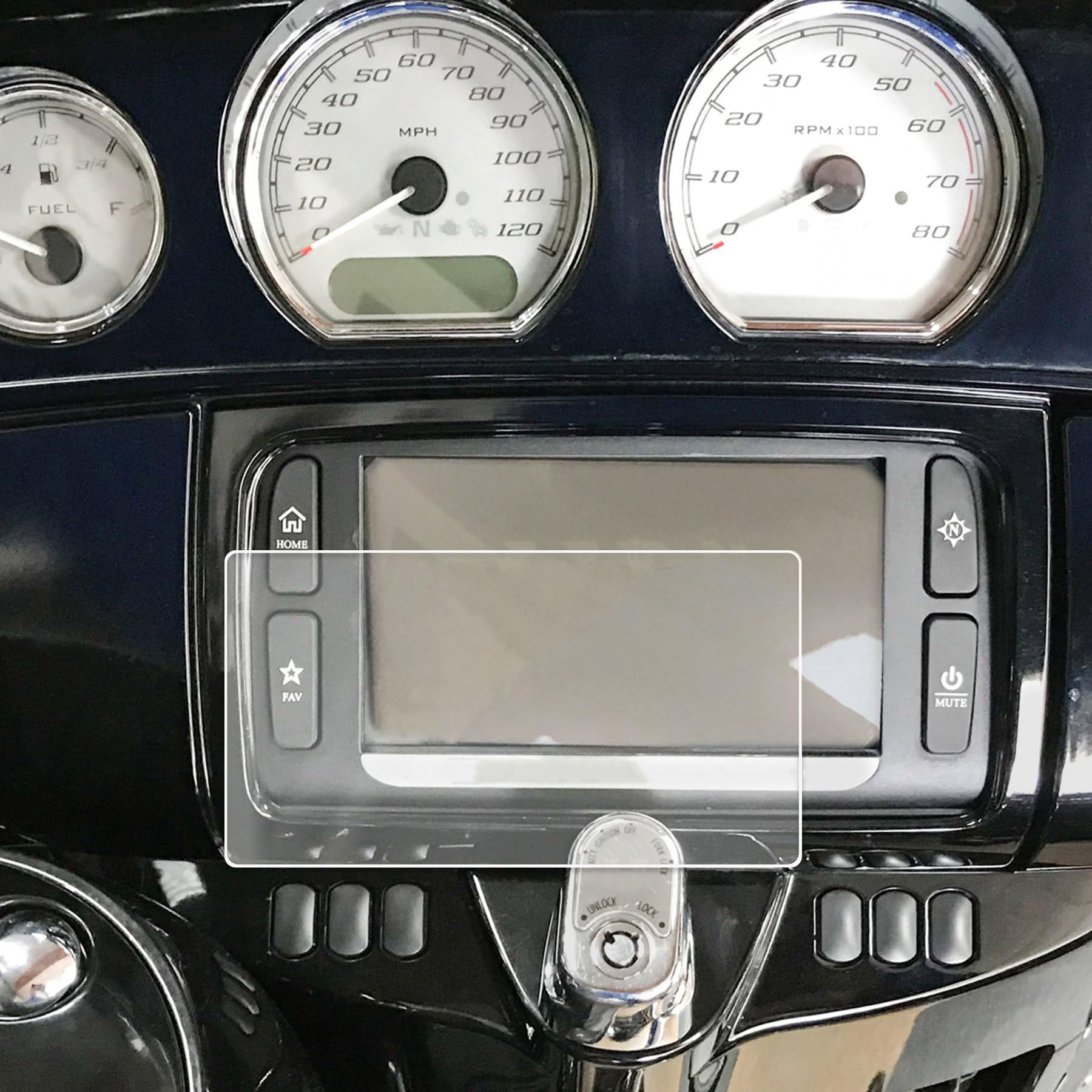Red Hound Auto 2014-2018 Compatible with Harley Davidson Ultra Limited Boom Box Motorcycle Screen Saver 1pc Custom Fit Invisible High Clarity Touch Display Protector Minimizes Prints 6.5 Inch