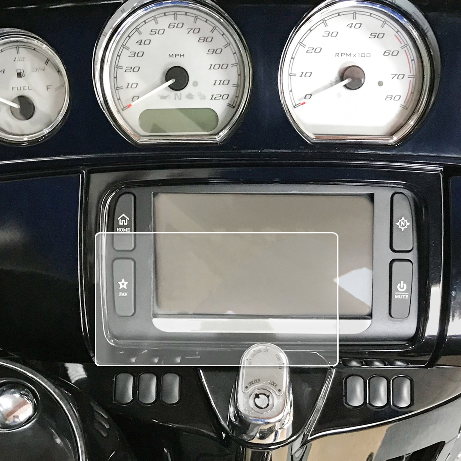 Red Hound Auto 2014-2018 Compatible with Harley Davidson Ultra Limited Boom Box Motorcycle Screen Saver 1pc Custom Fit Invisible High Clarity Touch Display Protector Minimizes Prints 6.5 Inch