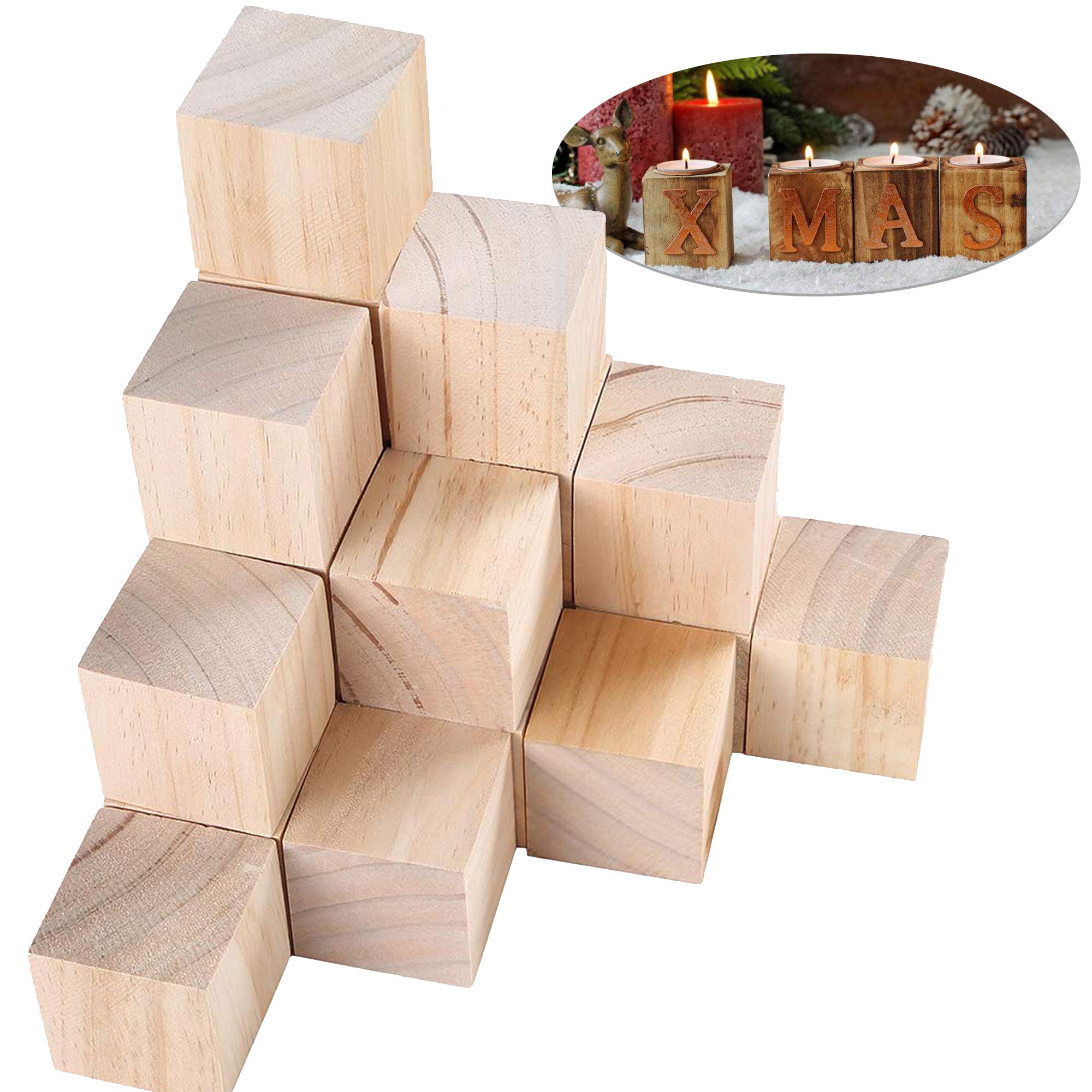 unfinished wooden alphabet blocks