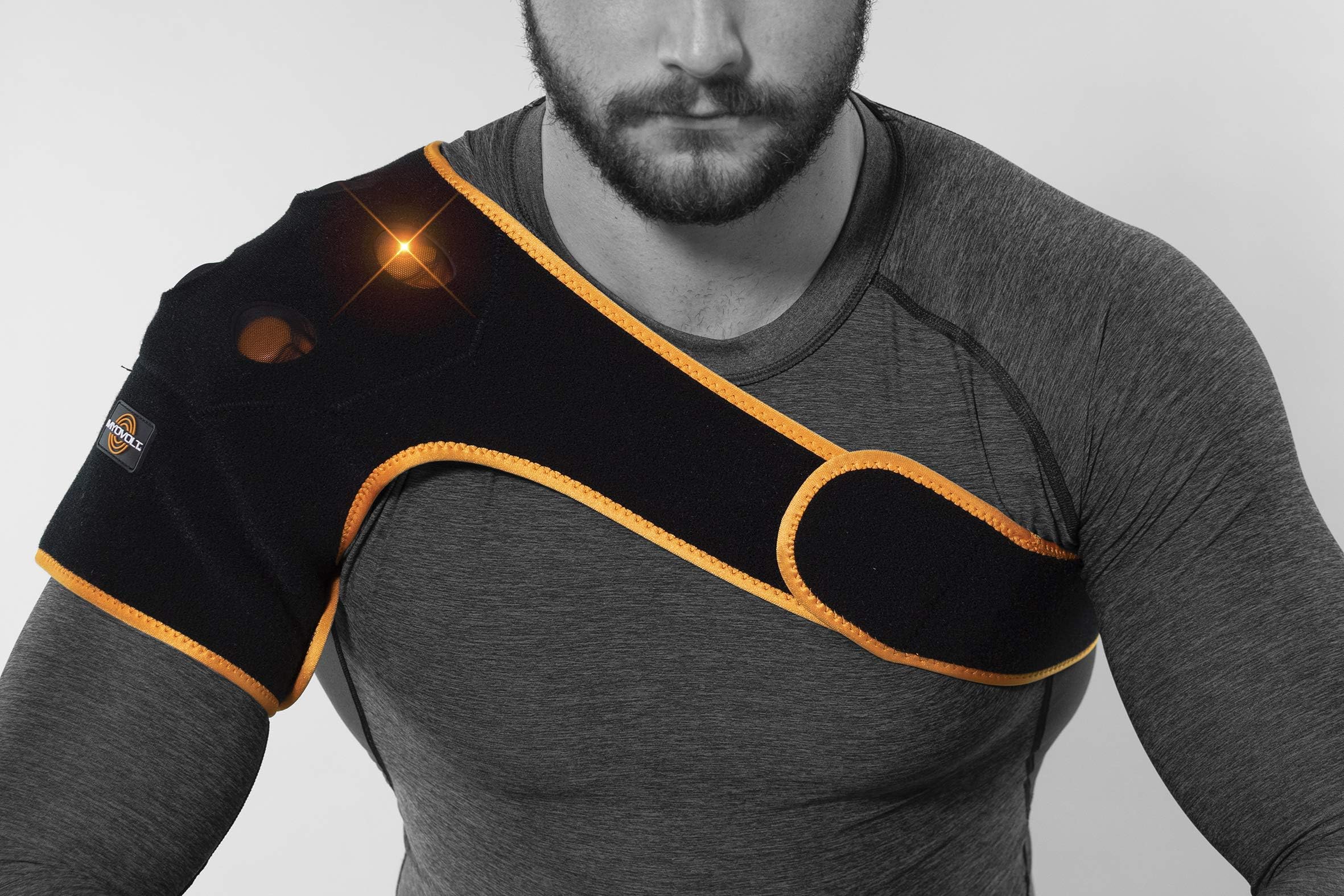 Myovolt Wearable Sports Recovery Technology for Shoulders - Vibration Massage Therapy for Sore & Stiff Muscles, Warm-up, Movement and Flexibility