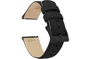 BARTON WATCH BANDS BARTON Sailcloth Quick Release Premium Nylon Weave Choice of Color and Width 18mm, 19mm, 20mm, 21mm, 22mm, 23mm, 24mm