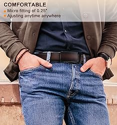 KEMISANT Men Belt 2 Pack, Leather Ratchet Belt Easy