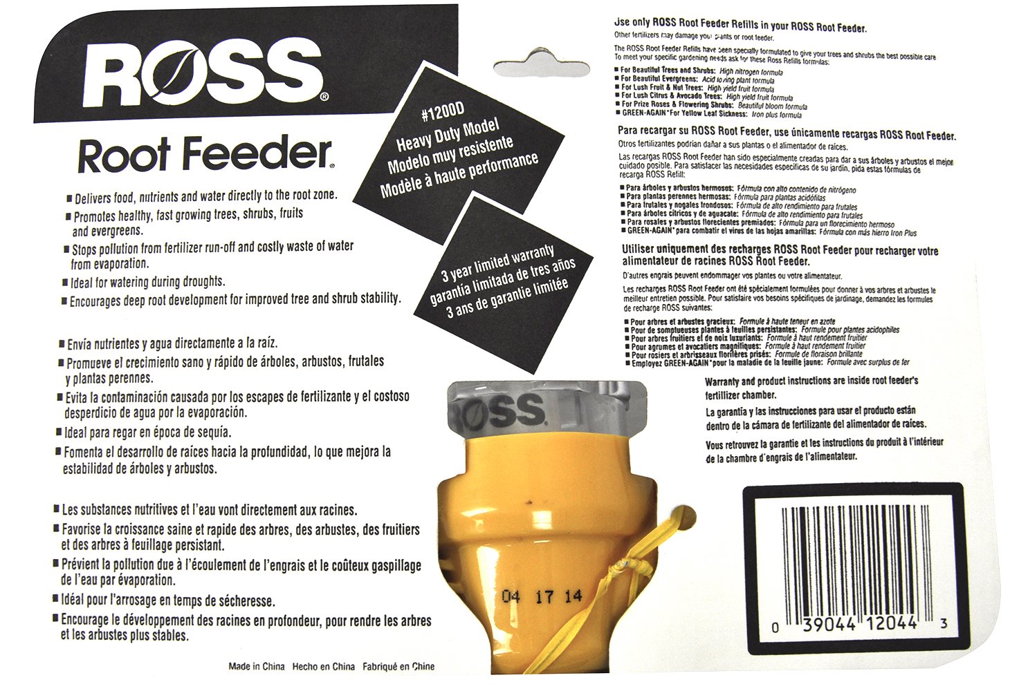 Ross Root Feeder Heavy Duty Model 1200D, For Use with Ross Fertilizer