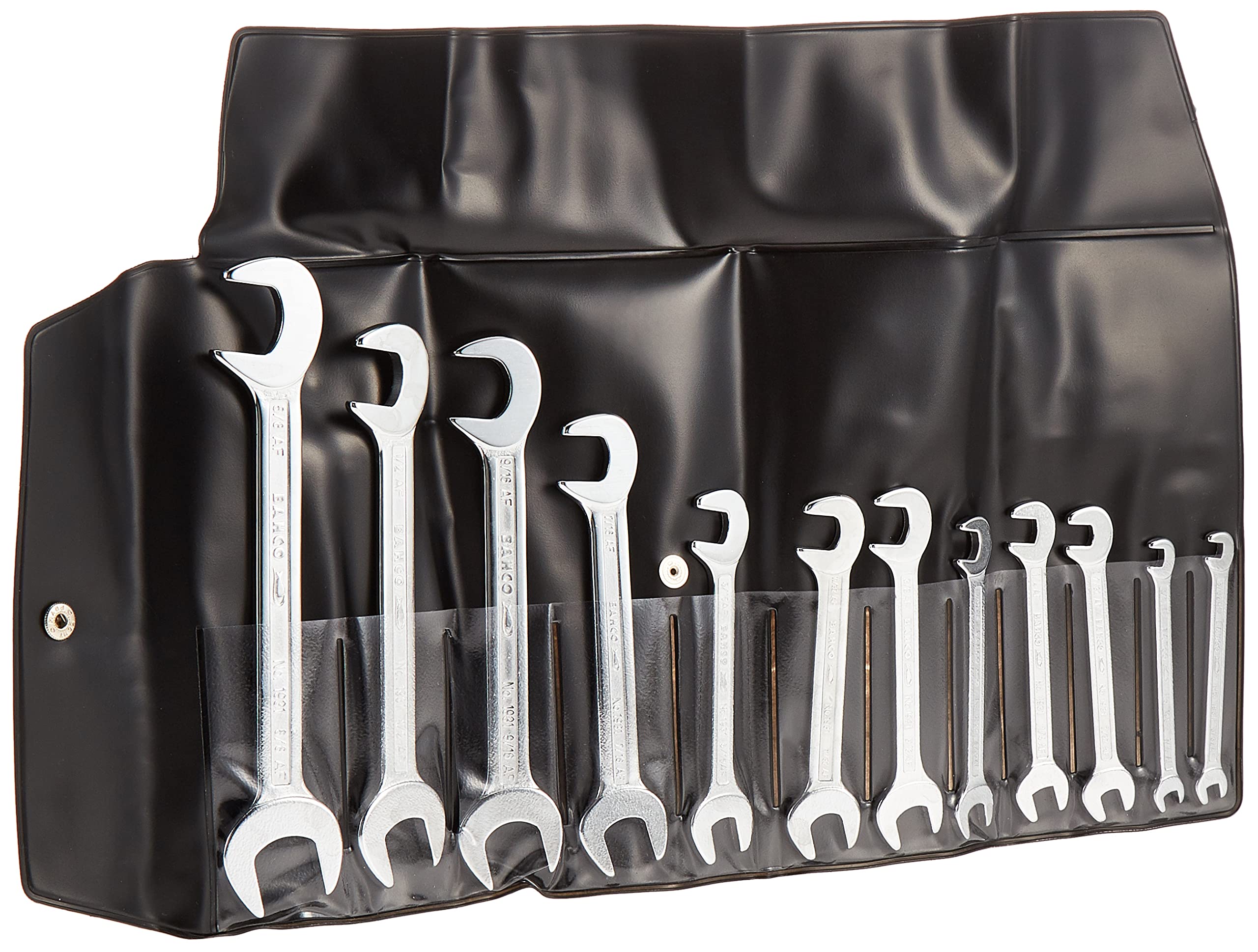Bahco 1931Z/12T Liliput Double Open End Wrench Set, Silver/Black, Set of 12 Piece