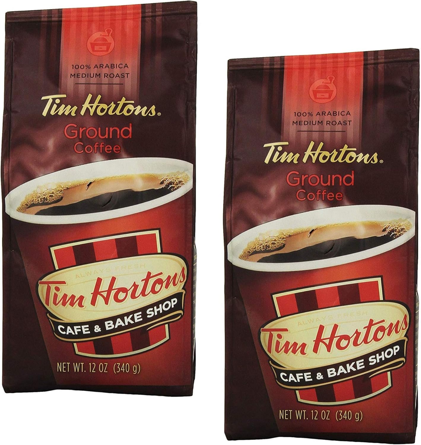 Tim Horton's Original Blend Ground Coffee (2Pack, 340 Gram Bags