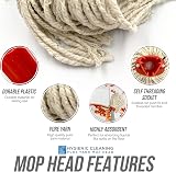 TDBS Mop Heads Replacement Colour Coded Self Threading Socket Cotton No 12 PY view 2