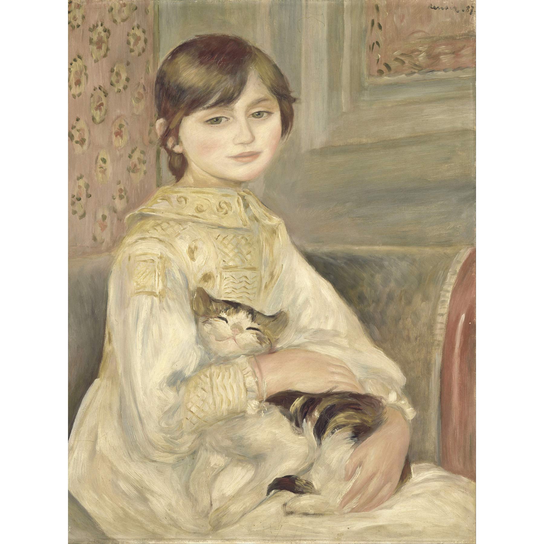 Auguste Renoir Julie Manet Large Wall Art Print Canvas Premium Poster Mural