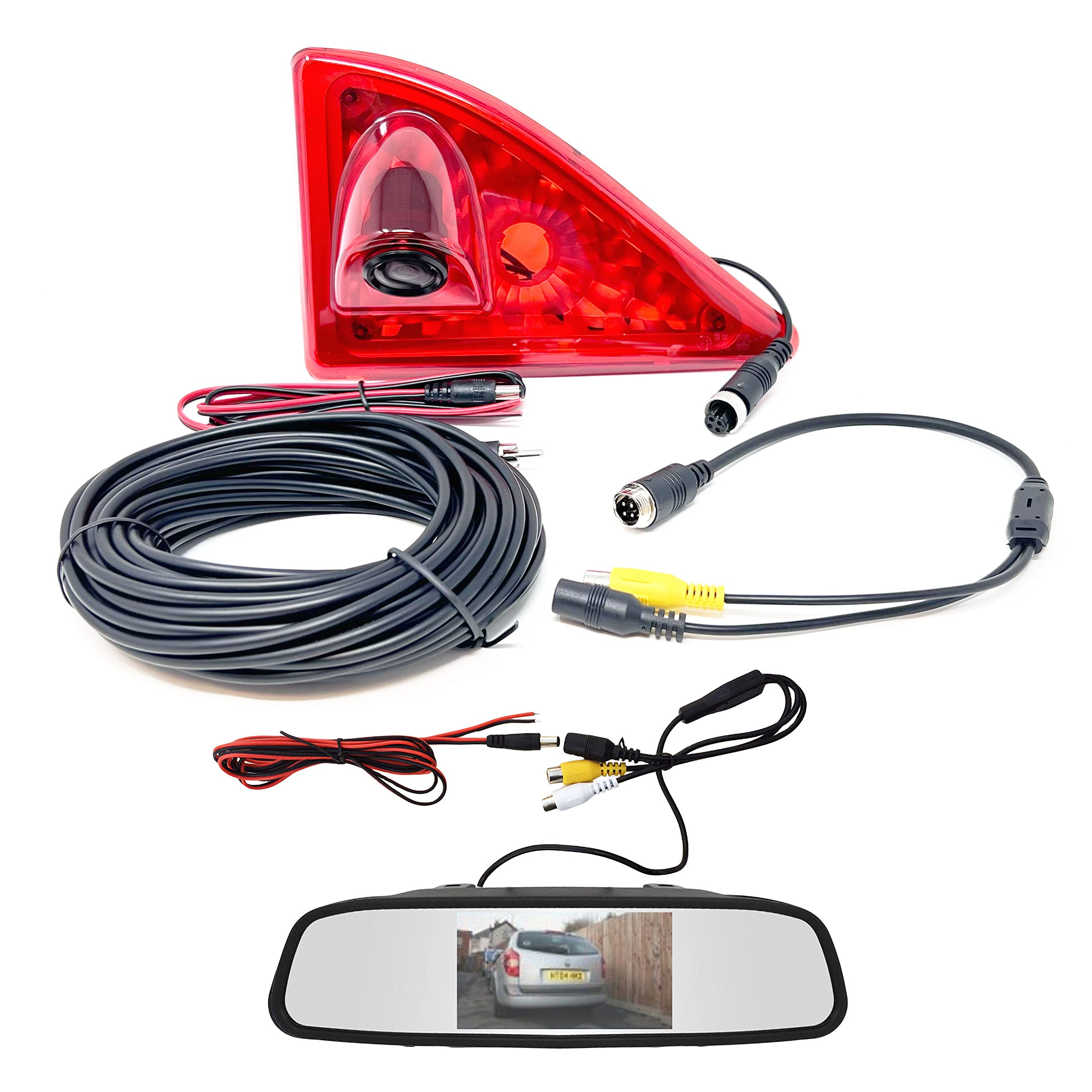 Dolphin Automotive Rear Brake Light Reversing Camera For Renault Master Van 2010 – Onwards - With 4.3" Mirror Monitor