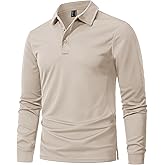 MAGNIVIT Men's Polo Shirts Long Sleeve Quick Dry Performance Shirt Military Tactical Army Combat Polo Shirts