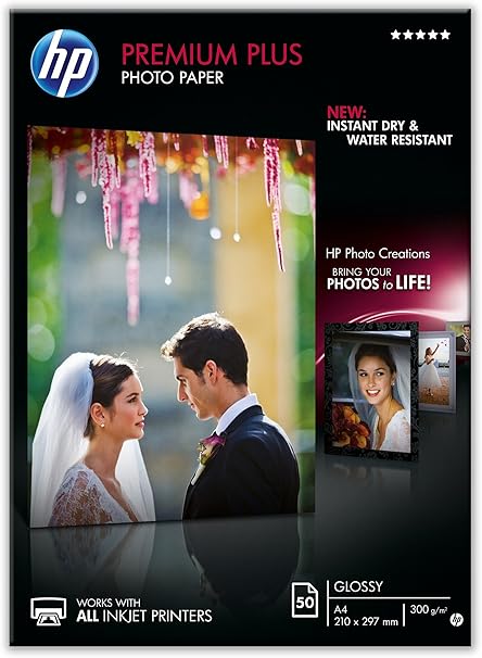 Hp Cr674a A4 210 X 297 Mm Premium Plus Glossy Photo Paper 300