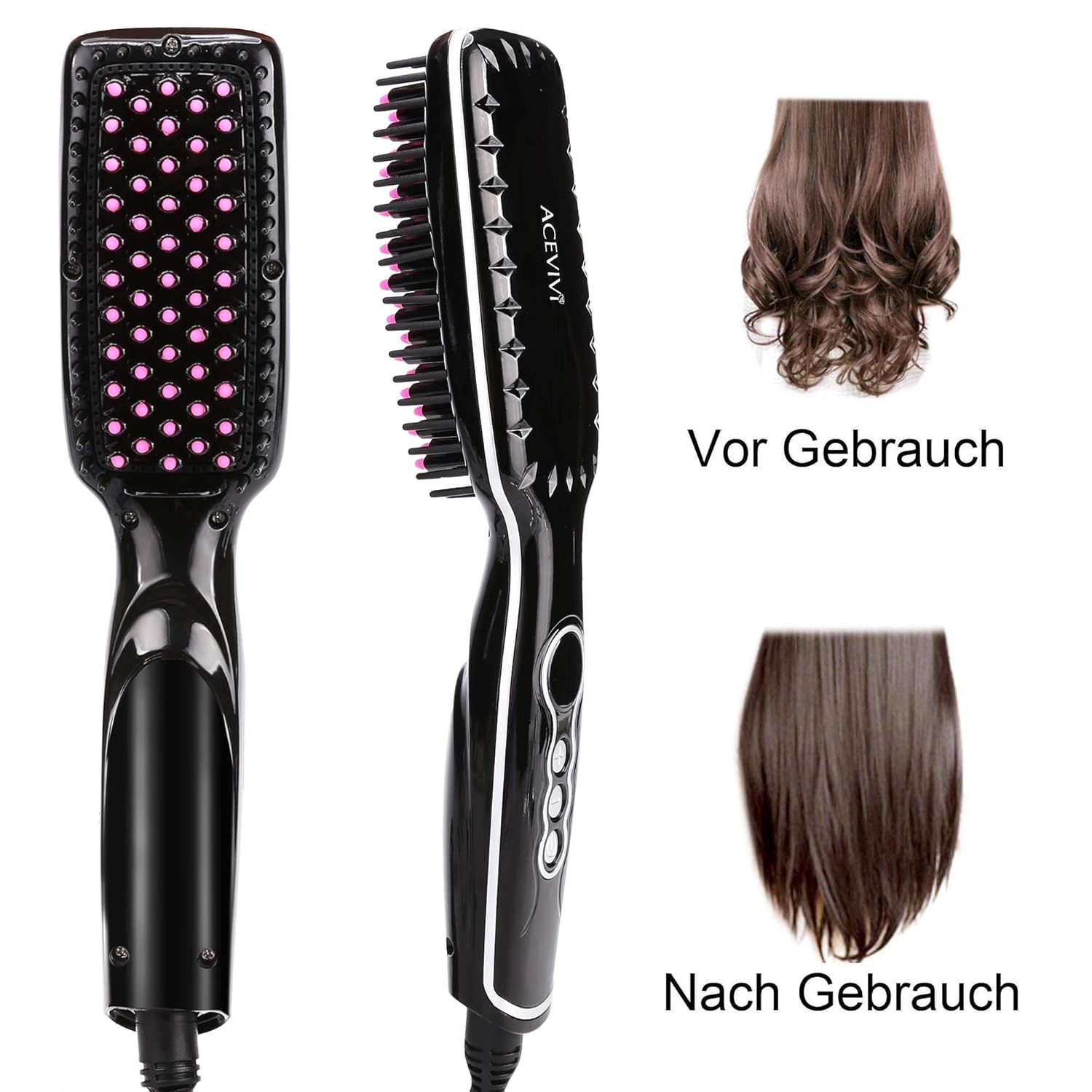 Buy Eshion Hair Straightener Brush Ionic Heated Straightening
