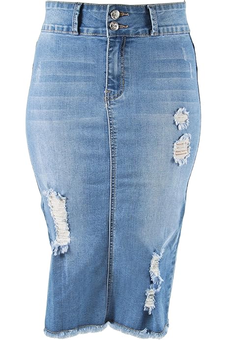 denim midi skirt amazon