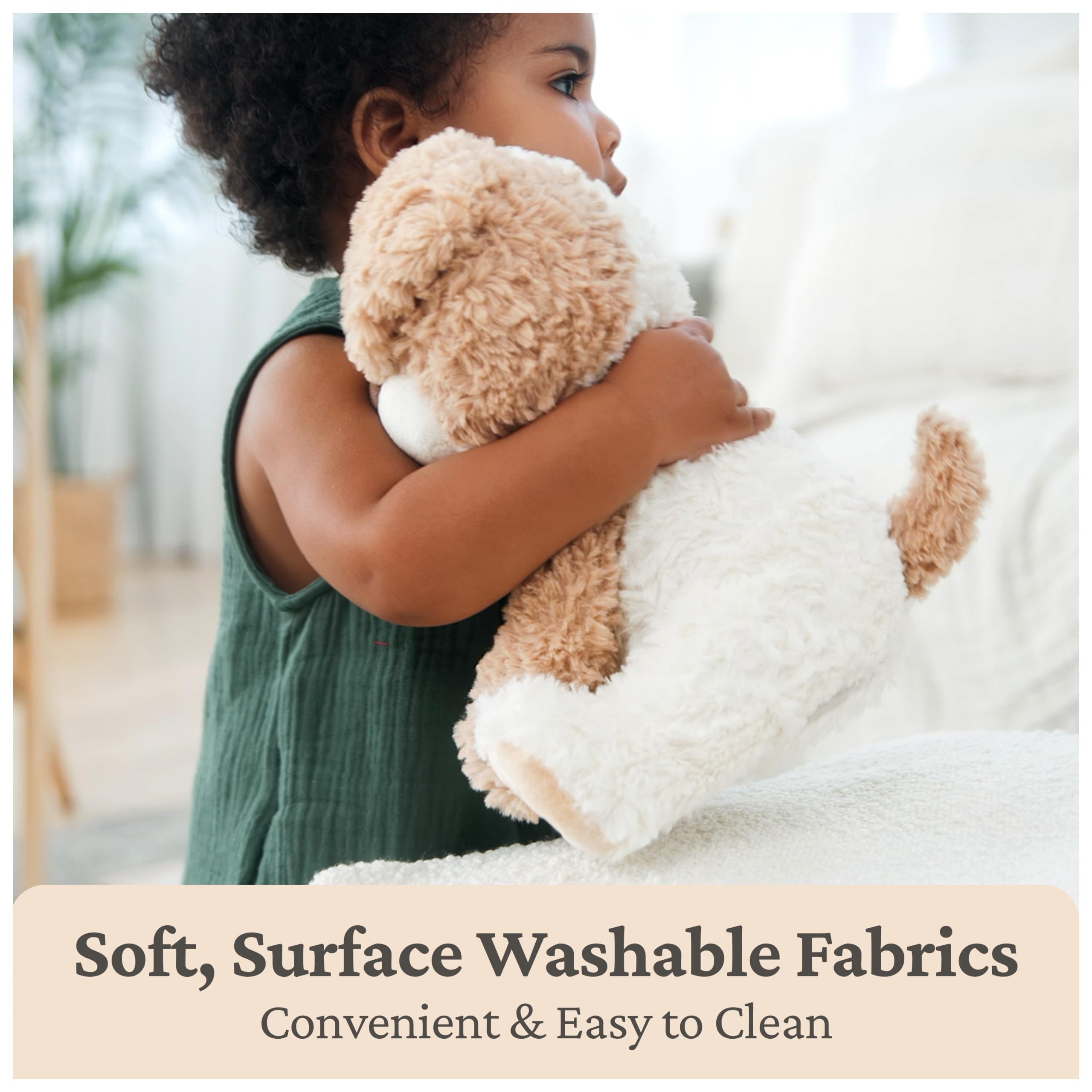 GUND Baby Peeki The Puppy Animated Plush, Singing Stuffed Animal, Sensory Toy for Babies and Toddlers, Plays Peek-a-Boo and Sings, Brown/Cream, 12”