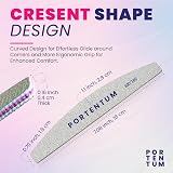 PORTENTUM 8 Pcs Nail Files 100/180 Grit Washable Emery Board Manicure Buffing view 7