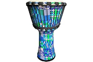 TAOSKNE Hand Drum, Djembe, Bongo, Congo,Easy to learn and portable， Suitable for Beginners and Professional Drummers(Blue)