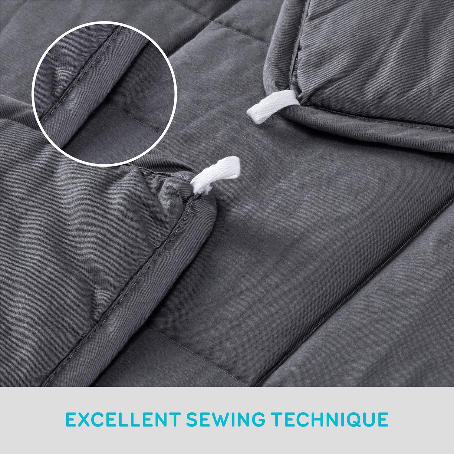 BUZIO Weighted Blanket for Adults (17 lbs for 100150 lbs Persons