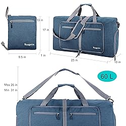 Woogwin Travel Duffel Bag Large Foldable Waterproof