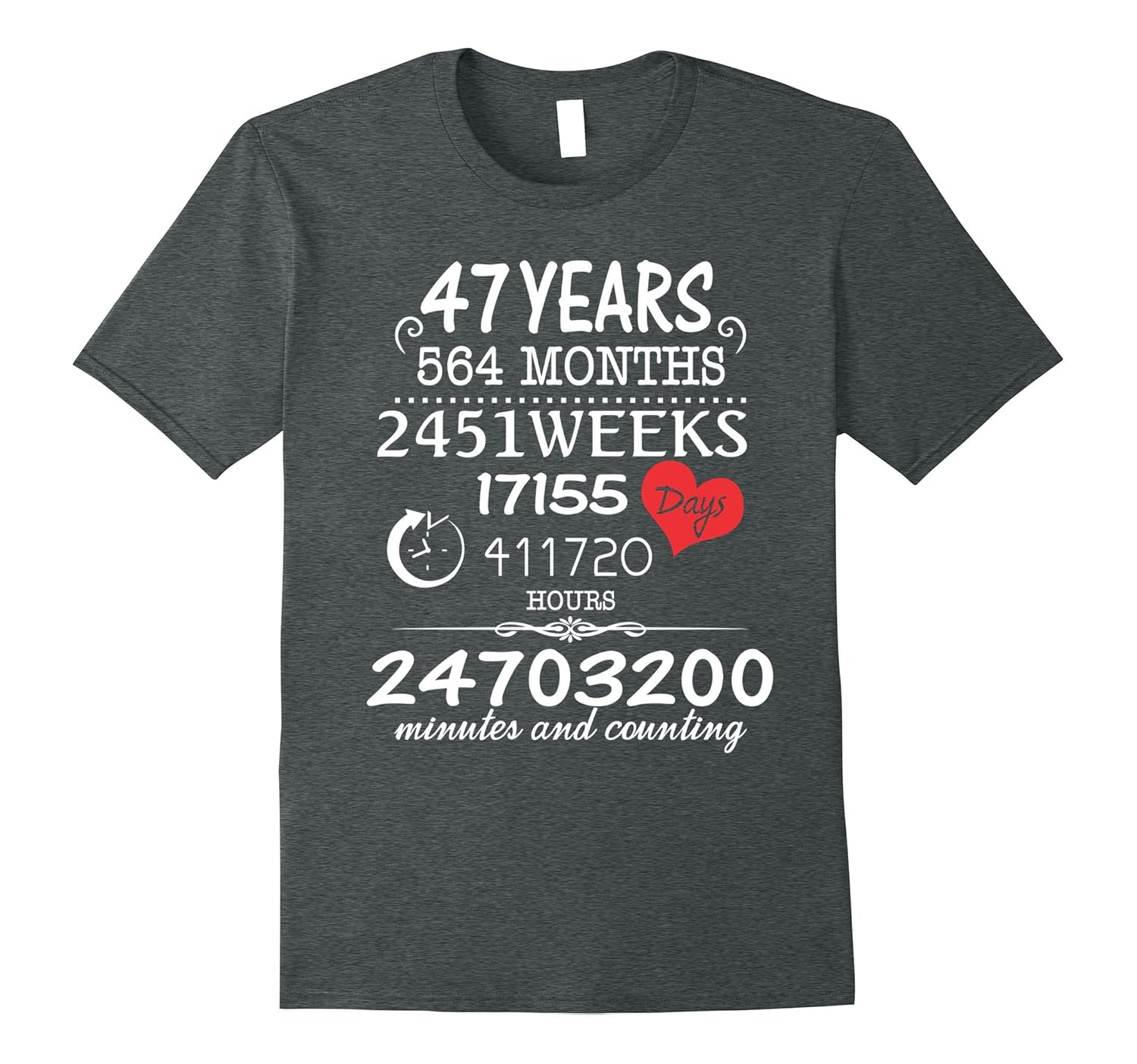 47Th Wedding Anniversary T-Shirt – 47 Years Vintage Gift-Vaci – Vaciuk