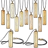 Sureio Christian Gifts for Women Men Christian Necklace Bulk Vintage Bible Verse Bar Necklaces Faith Religious Jewelry for Employee Appreciation Church Sunday School Teacher Mother