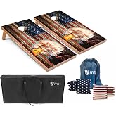 Tailgating Pros Lightweight &amp; Portable 4x2 Regulation Cornhole Board Set | Outdoor Cornhole Set with 8 Bags &amp; Carrying Case, Classic Family Game for Backyard, Lawn, Beach, Camping &amp; Tailgates
