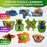 Quokka Puzzles For Toddlers 2-5 10 Insect Shapes Large 2mm Cards view 2