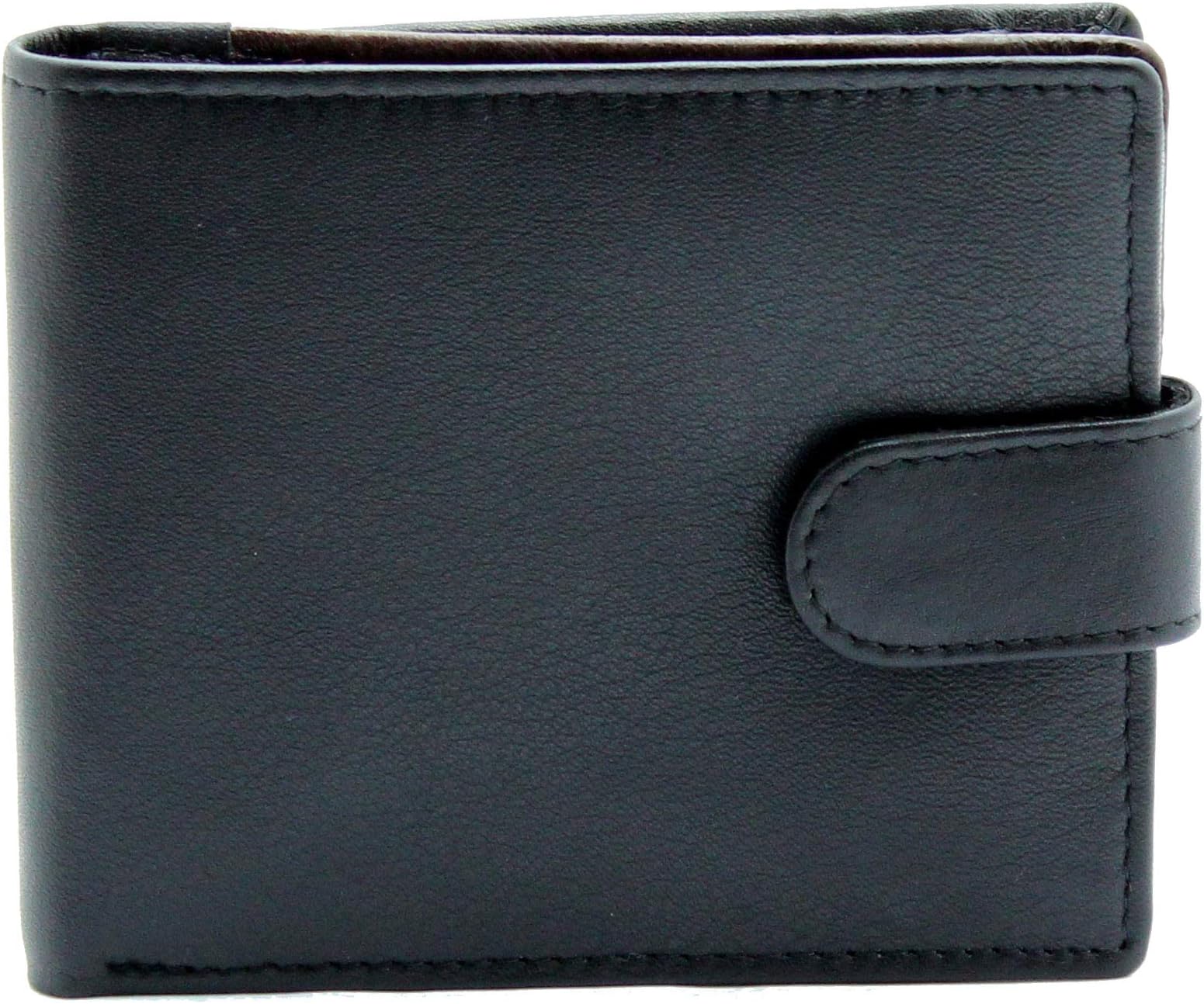 StarHide Mens RSoft Nappa Leather Bifold Wallet with A Side Zipped Coin Pocket