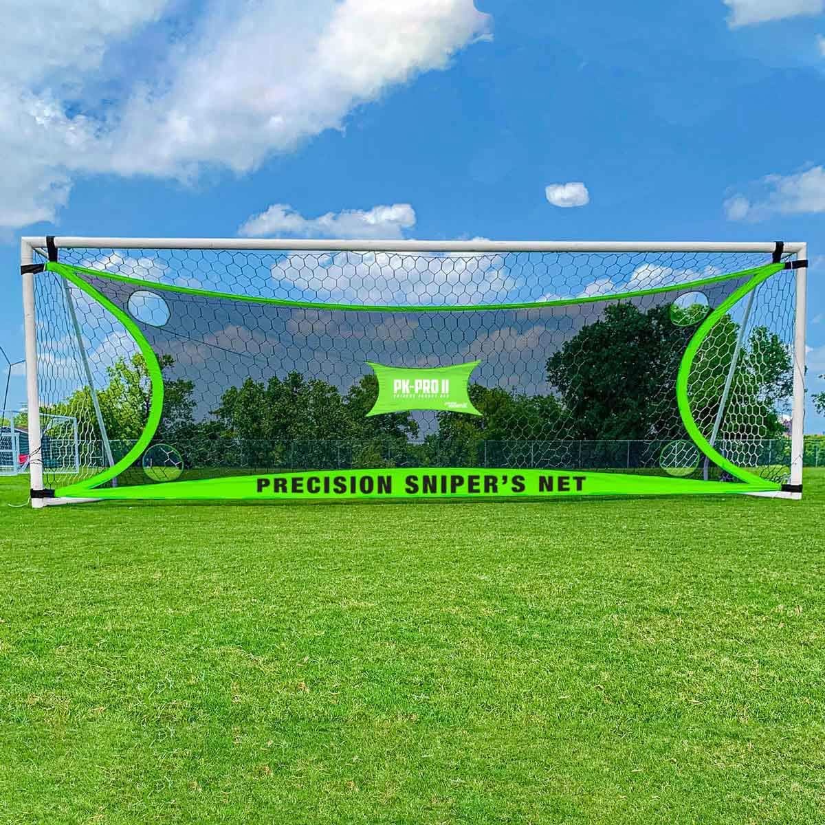 Soccer Innovations 8'x24' Precision PK-Pro II Sniper's Target Goal Net, Green : Sports & Outdoors