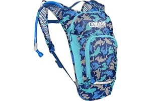 CamelBak Mini M.U.L.E. Kids Hydration Backpack for Hiking and Biking - 50oz, Sharks