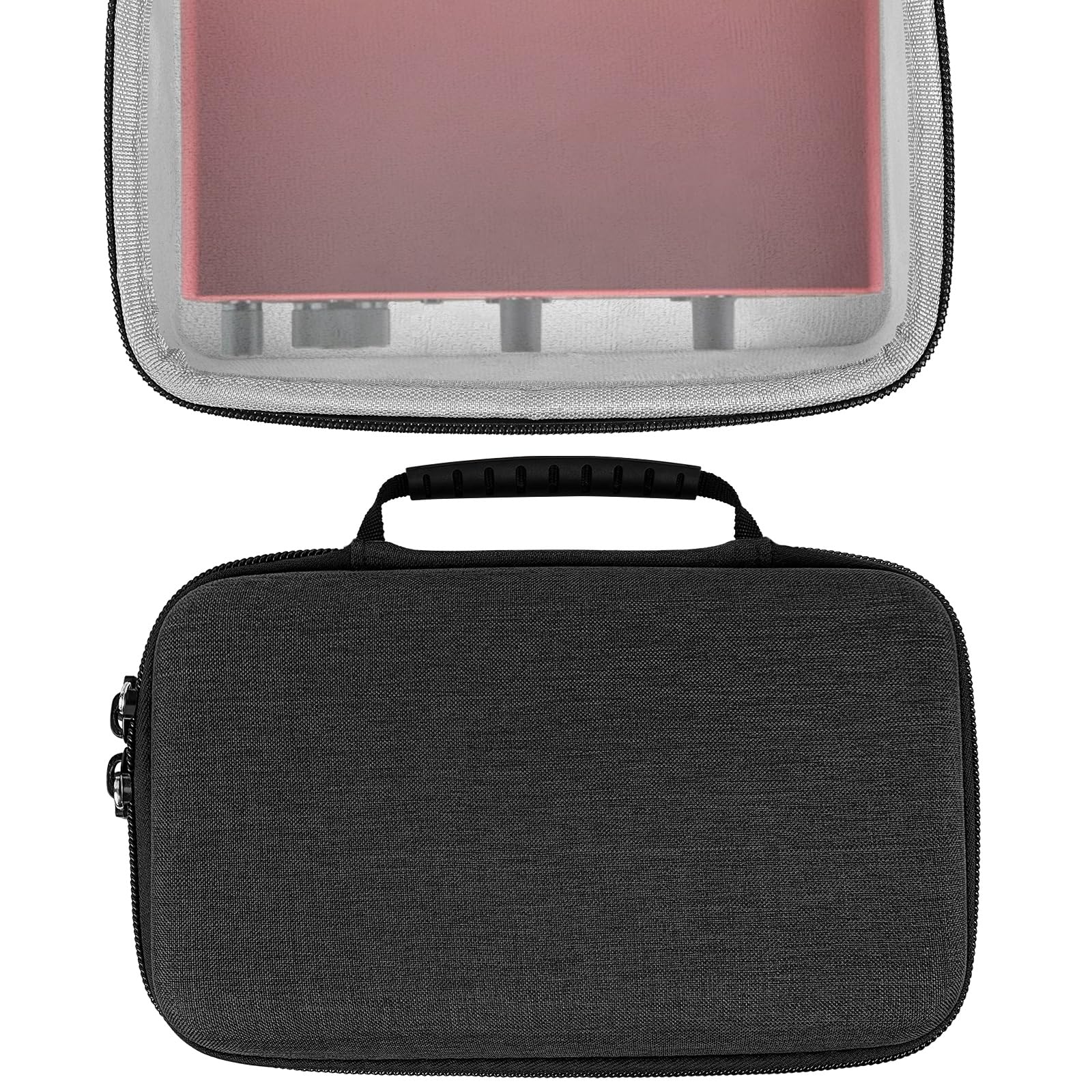 GEEKRIA Audio Interface Hard Case Compatible with Focusrite Scarlett 2i2, Protective Hard Shell Travel Carrying Bag with Cable Storage (Grey)