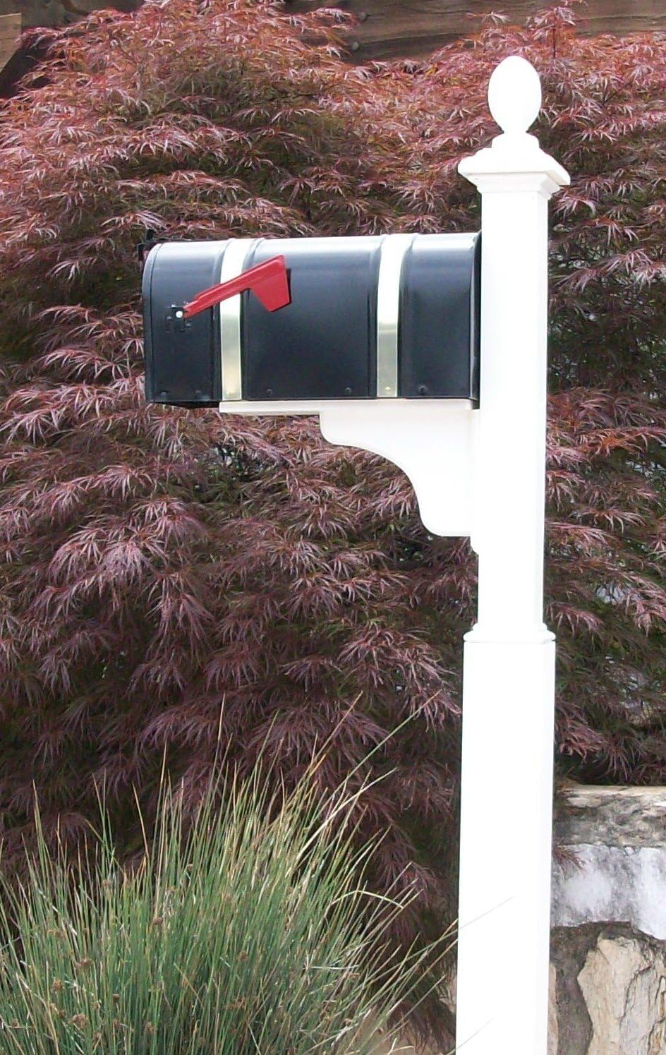 White PVC Mailbox Post MB1 Mailbox Poles Garden & Outdoor