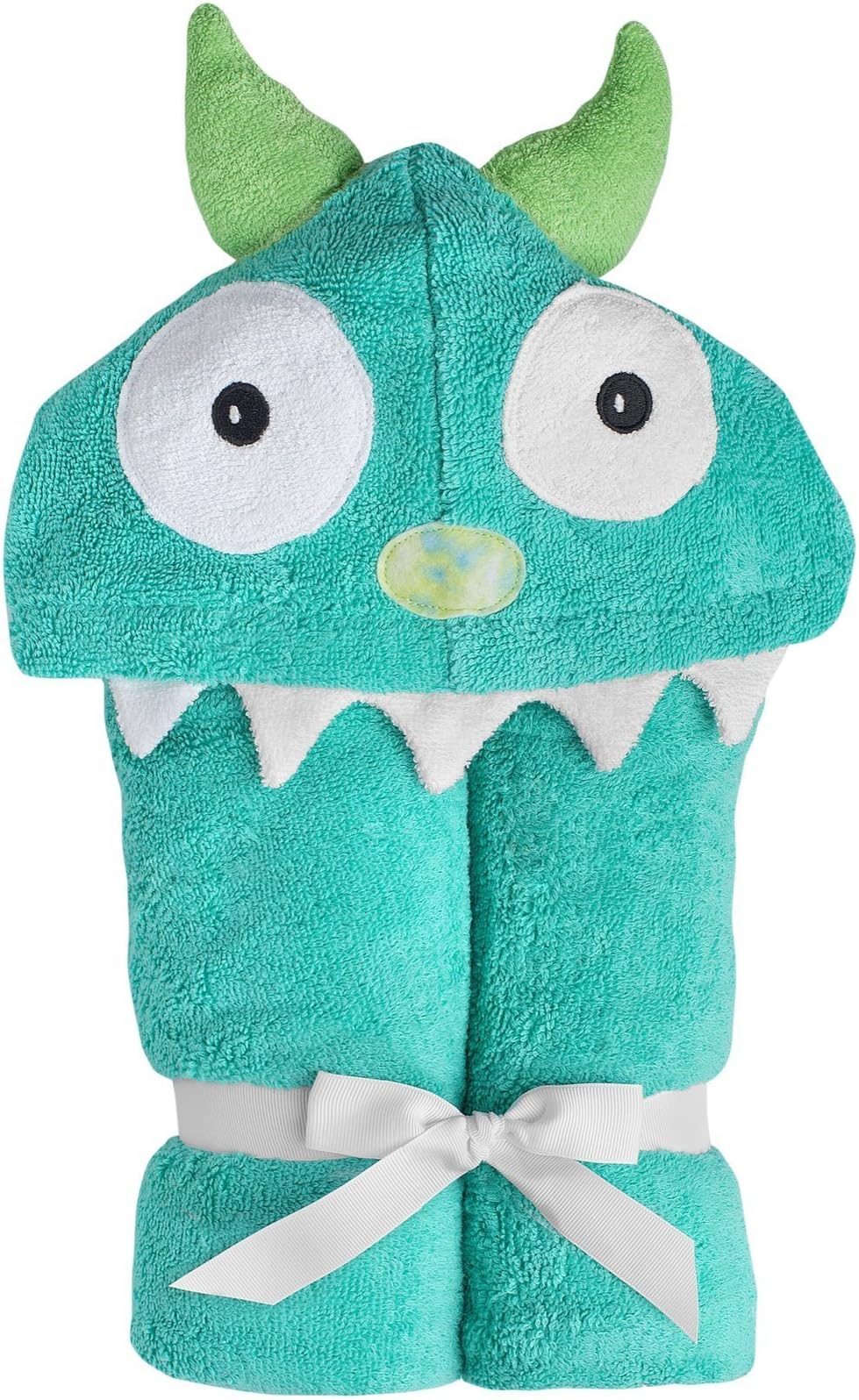 Yikes Twins Child Hooded Towel - Turquoise Monster
