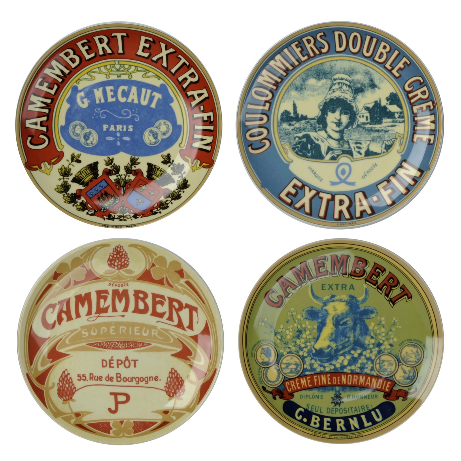 Bia DRH Camembert Plate Set, Set of 4