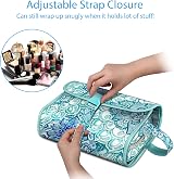 FINPAC Portable Toiletry Bag Emerald Illusions Large Water Resistant Hanging view 3