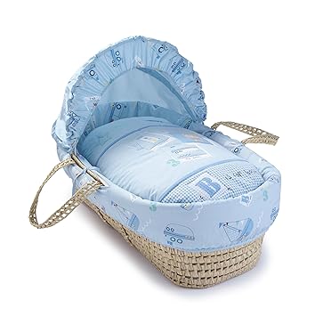 blue moses basket sheets
