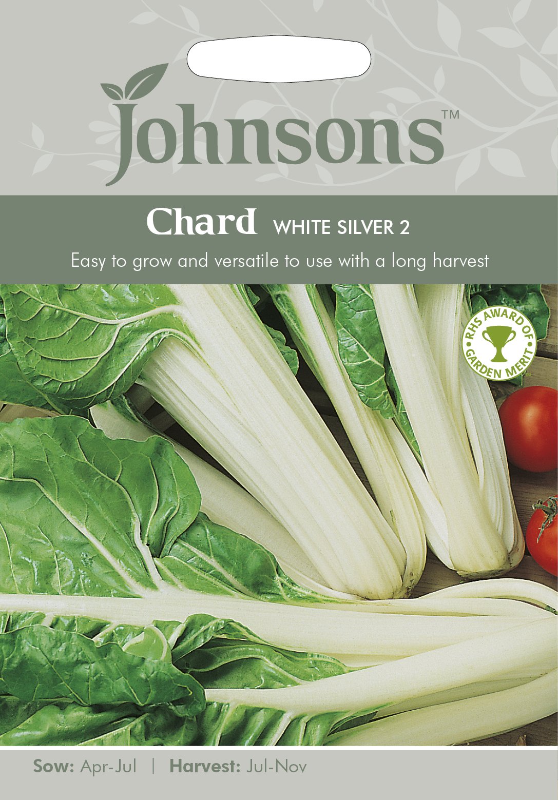 Johnsons 21195 Vegetable Seeds, Chard White Silver 2