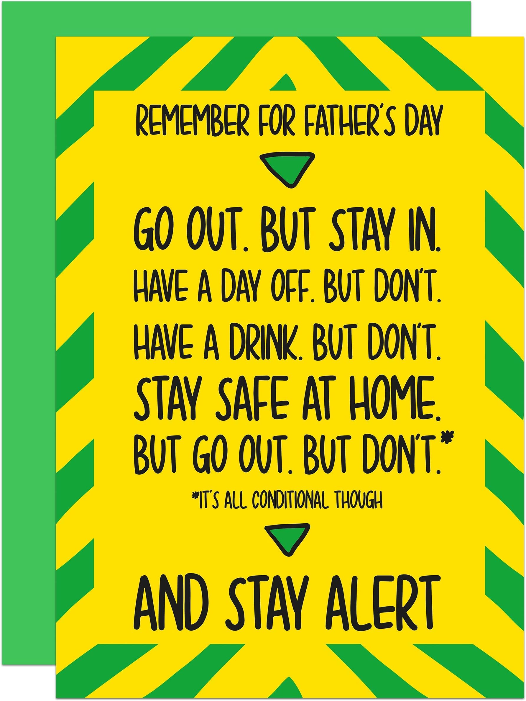Boris Johnson Fathers Day Card | Stay Alert Quarantine A6 Card