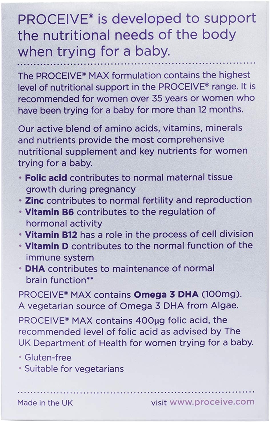 Proceive® MAX Men- Fertility Supplement for Conception, Vitamins & Minerals for Men Trying to Conceive, Selenium, Zinc - Image 4
