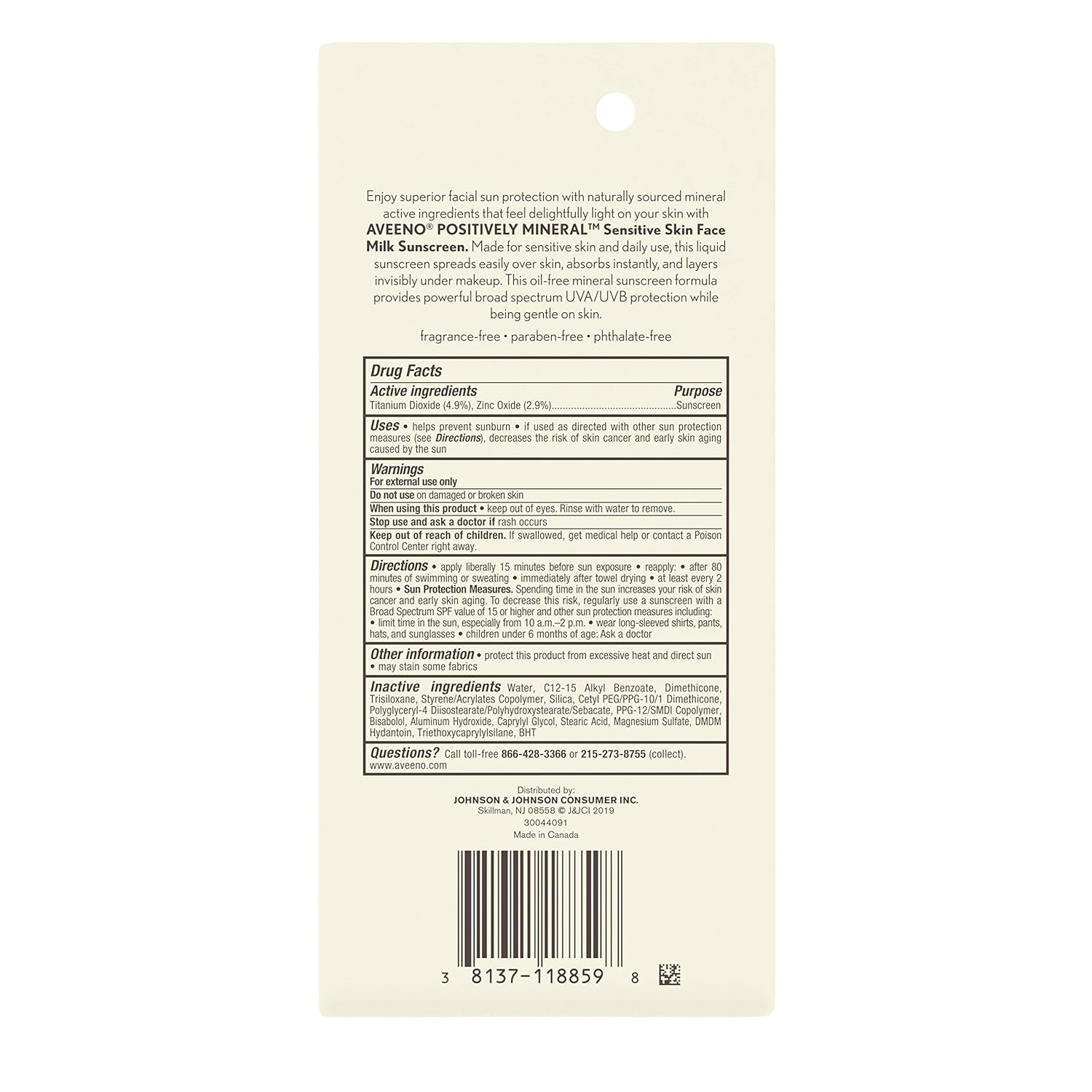 aveeno positively mineral sunscreen reddit