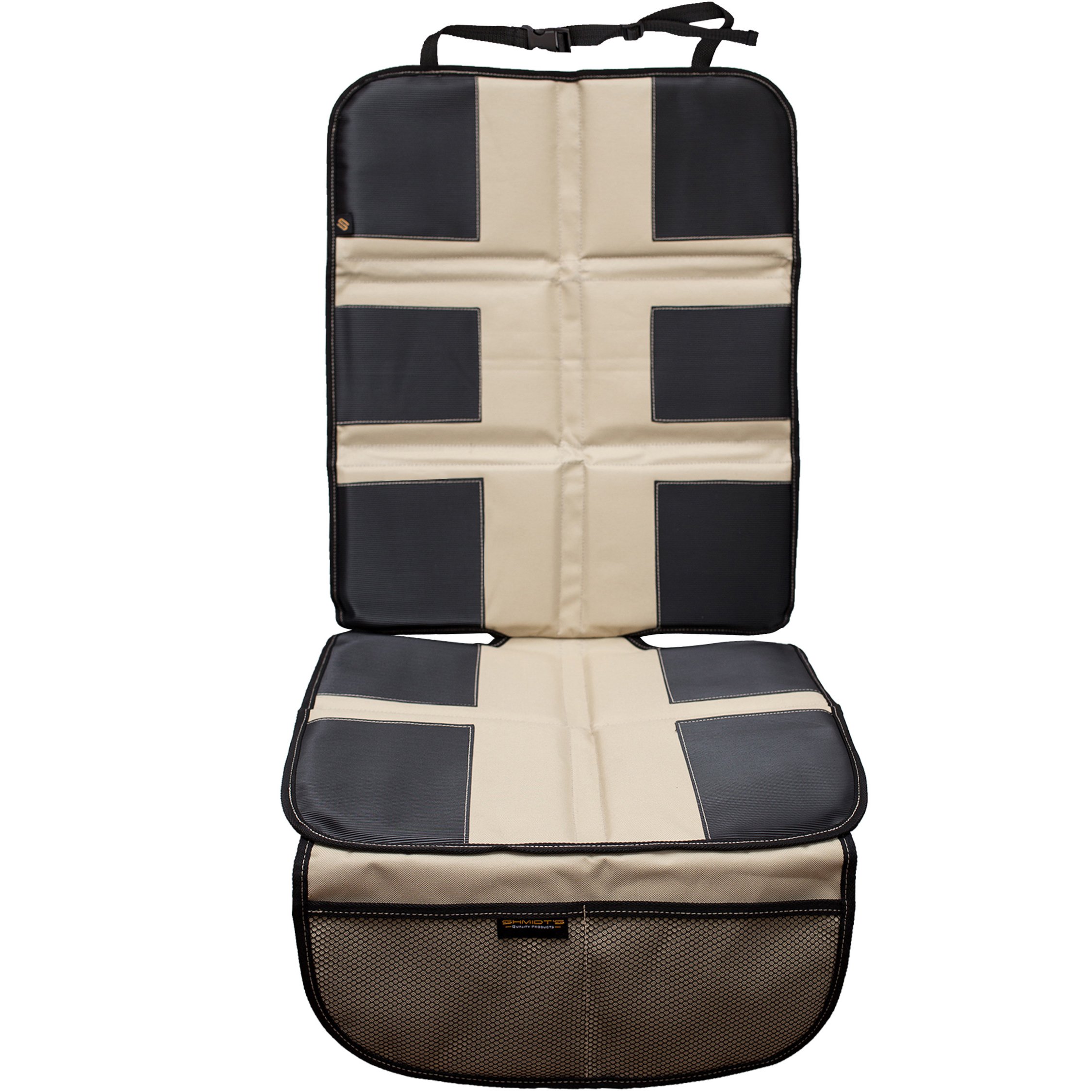Car Seat Protector by Shmidt'S - Luxury Car Seat Cover Summer/Winter For Baby & Child - Anti-Slip, Heavy Duty Car Seat Mat Protector for Infants W/Upholstery, Beige/Tan
