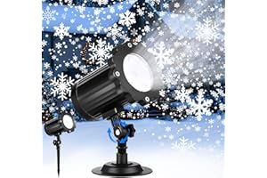 KOXUIUF 2024 New Christmas Projector Lights Outdoor, Waterproof & Adjustable LED Christmas Snowflake Projector Lights Indoor for Halloween, Christmas, Home Birthday Party and Garden Decoration