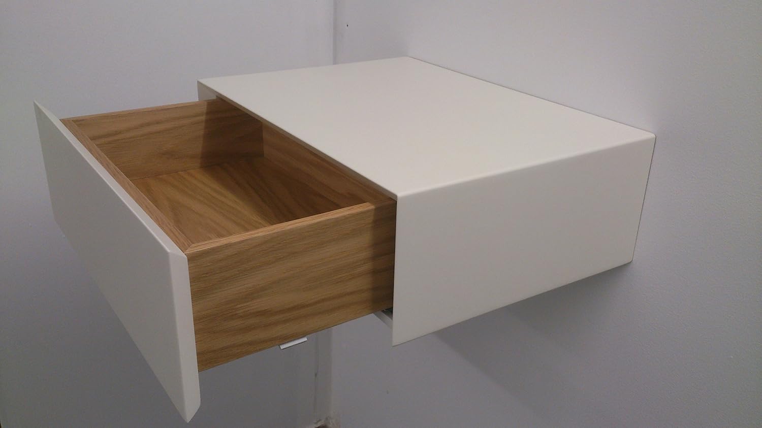 FLOATING BEDSIDE SHELF WITH HIDDEN DRAWER Amazon.co.uk Kitchen & Home