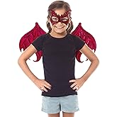 Little Adventures Reversible Dragon Mask and Wing Sets for Boys & Girls (Ages 3-8) (Red)