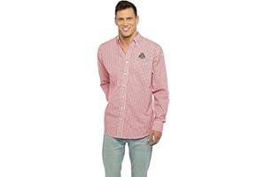 Vantage Apparel Men's Collegiate Easy-Care Long Sleeve Gingham Check Button Down Shirt