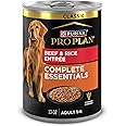 Purina Pro Plan Complete Essentials Classic Pate Dog Food, Beef and Rice Entrée - (Pack of 12) 13 oz. Cans