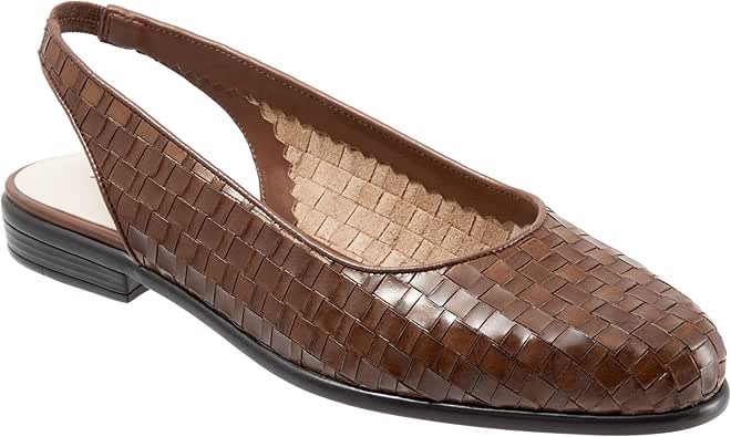 Amazon.com | Trotters Lucy - Women's Slingback Shoe Cognac - 6 Extra Wide | Flats