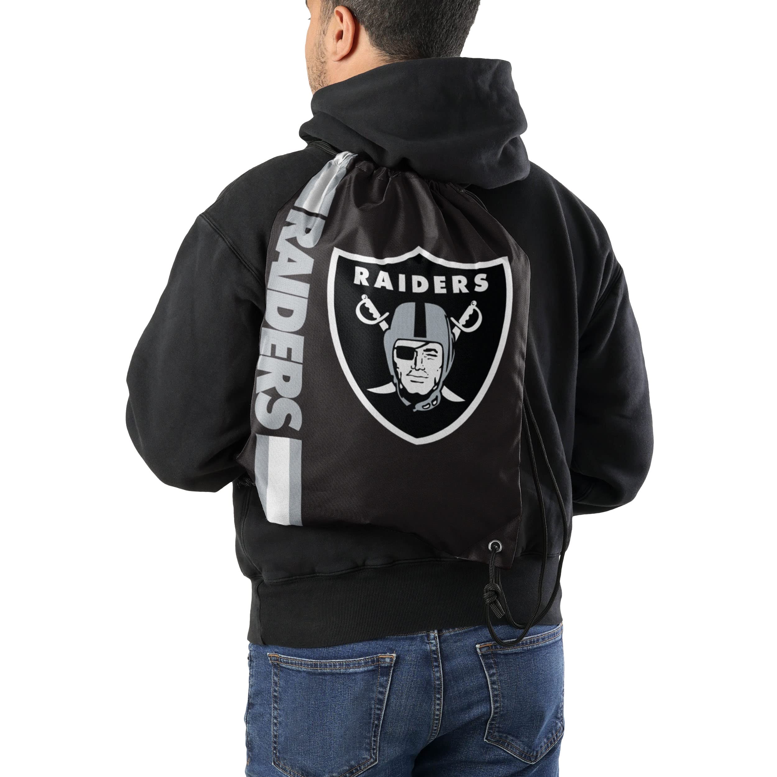 FOCO Las Vegas Raiders NFL Big Logo Drawstring Backpack