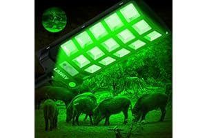 LANGY Hog Lights 12000LM Waterproof, Green Light for Night Hunting with Remote Control, Motion Sensor, and Metal Bracket, Green Solar Lights for Hunting Predator, Coyote, Varmint, Hog, Deer