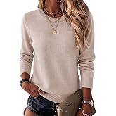 Zeagoo Womens Wool Blend Sweater Crewneck Long Sleeve Tops Fashion Clothing | Zeagoo Womens Wool Blend Crewneck Sweater Long Sleeve Soft Knit Pullover Lightweight Business Casual Black Fashion Clothing