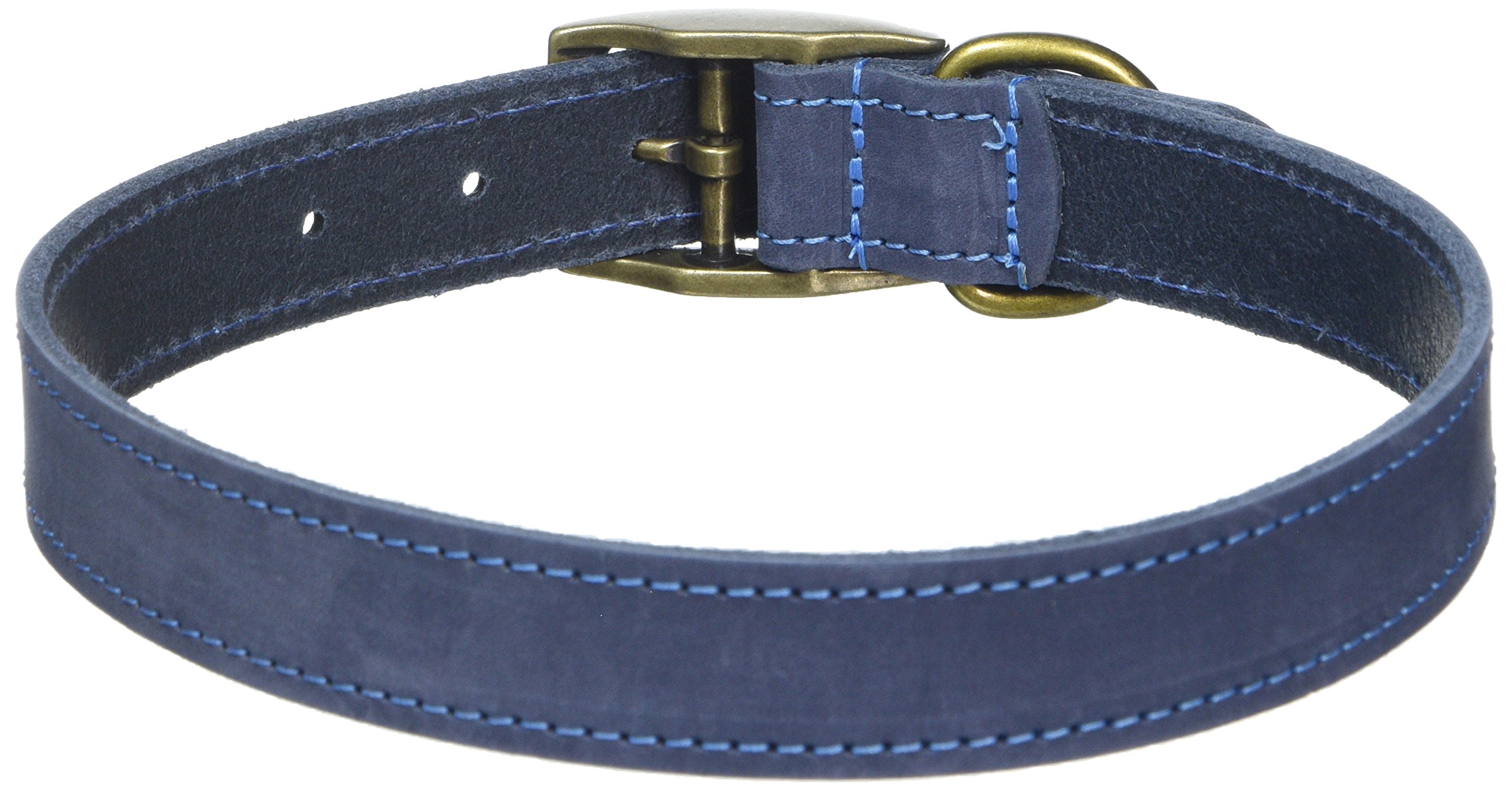 Ancol Timberwolf Leather Collar Blue Size 6, To Fit Neck 45-54 cm, Collar Width 2.5 cm — image 1