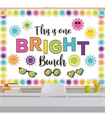 Sun Bulletin Board 78-Piece Summer Cutouts - Colorful Classroom Decor ...